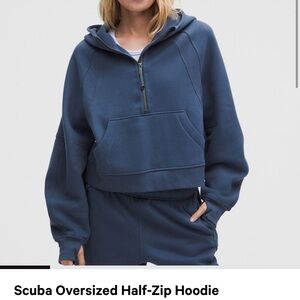 lululemon scuba oversized half zip hoodie